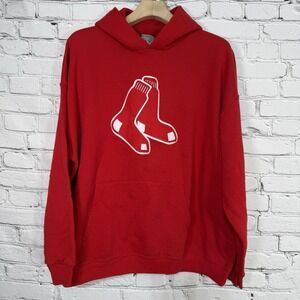 Boston Red Sox 2008 MLB Genuine Merchandise Hoodie Men XXL Red Embroidered Patch